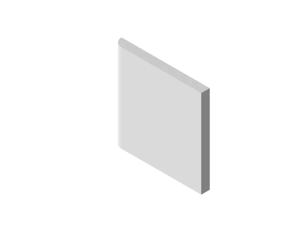 4-1/4" x 4-1/4" surface bullnose