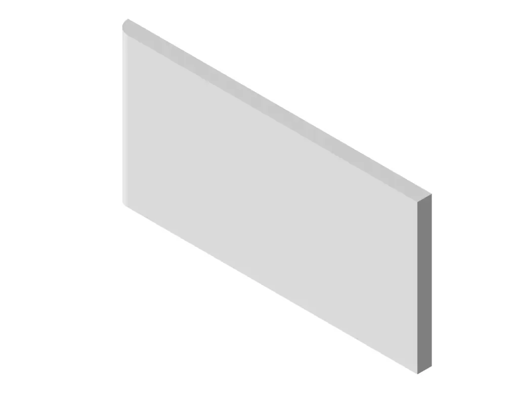 3-3/4”x 7-7/8” surface bullnose - short