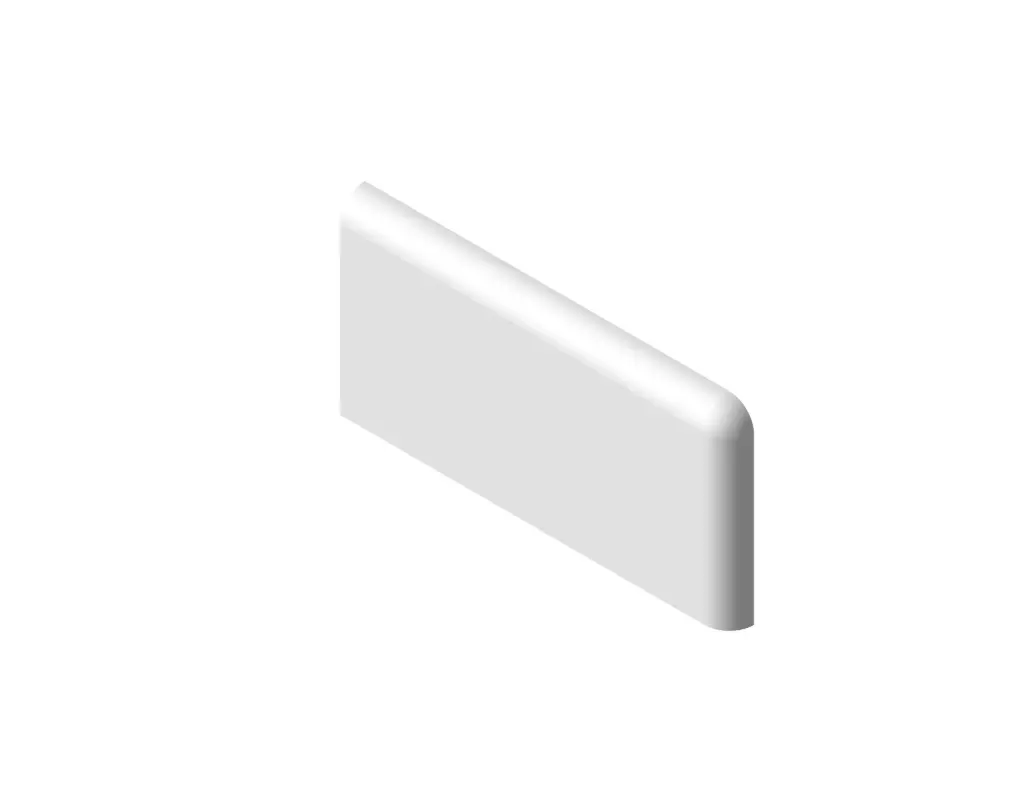 3" x 6" down corner - right